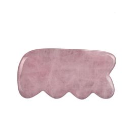 Rose Gua Sha Board Handmade Massager Quartz Scraping Massage For Face Neck SPA Acupuncture Therapy Scraper Board Fish Shape Masaje De Raspado De Cuarzo Para La Cara