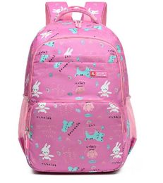 Girls Cartoon Print Sweet Backpack Large Capacity Backpack Waterproof Dirt Resistant Light Children'S Backpack
