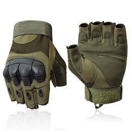 Taktische Armee im Freien fingerlose Handschuhe Hartknöchel Paintball Airsoft Jagd Kampf Reiten Wanderhälfte halbe Fingerhandschuhe