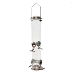 Other Bird Supplies Squirrel-proof Feeder Capacity Metal For Outdoor Hanging Four Ports Yard Garden Feeding Visible