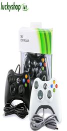 New USB Wired Xbox 360 Joypad Gamepad Black Controller With Retail box3452621