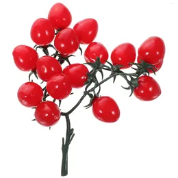 Party Decoration Plant Simulated Cherry Tomatoes Lifelike Fake Artificial Fruits Kitchen Prop Small Home Ornament Red Child