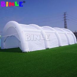 12x12x6mH (39x39x20ft) Large White Arch Inflatable Tunnel Tent Outdoor Party Inflatable Warehouse Hangar Pavilion Marquee For Event Wedding