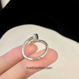 High End Designer jewelry rings for womens Carter Sterling Silver Set Head and Tail Diamond Nail Ring 925 Silver Style Original 1:1 With Real Logo