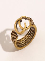 Europe and America Style Designer Rings Women Love Charms Wedding Supplies Old Gold Plated Copper Finger Adjustable Ring Luxury Ac4639586