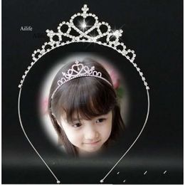 Headpieces Beautiful Shiny Crystal Bridal Tiara Party Pageant Sier Plated Crown Hairband Wedding Accessories 0418