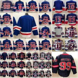 Jerseys CUSTOM New York Hockey Men 10 Artemi Panarin Jerseys 20 Chris Kreider Adam Fox 24 Kaapo Kakko 13 Alexis Lafreniere 93 Mika Zibanej