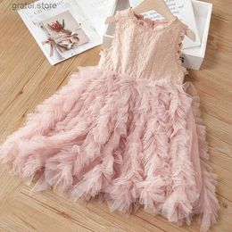 Girl's Dresses Little Girl Dress for Summer 3 6 8 Yrs Kids Birthday Party Princess Dress Sleeveless Tulle Tutu Gowns Baby Girls Casual Clothes