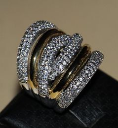 Victoria Wieck Full Tiny Stones Women039s Fashion Jewellery 14kt whitegold gold filled Zirconia Wedding Engagement Band Rings gi4338172