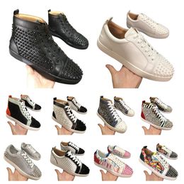 Designers Mens Shoes red woman Sneakers Spikes Platform low cut Trainers high tops Bottoms Loafers Casual Shoes dress plate-forme With Box