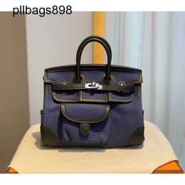 Designer Handmade 7a Handbag Bikns Genuine Leather Womens Handheld Blue Personalized Womens 25CM Luxury4RP6