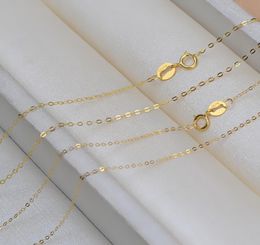 100 Genuine 18K Gold Chain 18 inches au750 Cost Necklace Pendant Wendding Party Gift For Women 1PCSLOT4793508