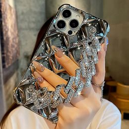 Luxurys designer phone case for IPhone 15 Pro max 14 13 12 11 X 8 7 Luxury Flash Diamond Bracelet Xiaoxiangfeng high-end Sexual creativity mobile phone case