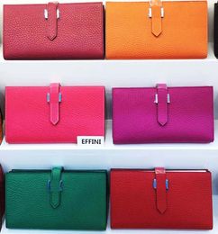 Women Purse Luxury Designer Wallet 2021 Effini Fashion Lady Real Genuine Leather Long Wallets Clutch Bag Coin Purses Credit Card H7507991