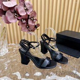 Sandals Summer Women Fashion Genuine Leather High Heels Natural Cow Suede Chain Pumps Runway Outfit Party Shoes