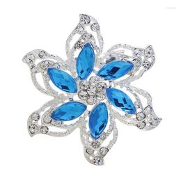 Brooches Wholesale-brooch Pins For Wedding Women 2024 Blue/Purple Silver Rhinestone