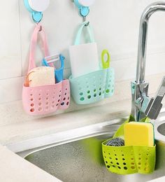 Kitchen Organiser Sponge Drain Holder Plastic Sponge Storage Rack Basket Wash Cloth Shelf Bathroom Soap Organizer8731491