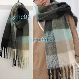 Scarves Strength Cashmere Wool Air Conditioning Blanket Shawl Dual-purpose Autumn and Winter Plaid Small Era Ac Scarfolgx C3T7