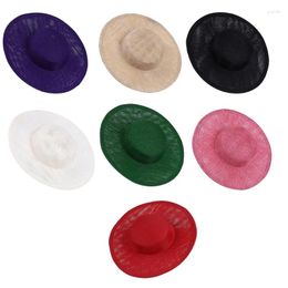Berets Linen Fascinators Hat Base DIY Colrful Pillbox Percher Headwear Elegant Fascinator Drop