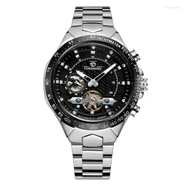 Wristwatches Simple Silver Automatic Mechanical Waterproof Countdown Date Watch Sapphire Glass Mirror Men's Business