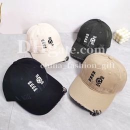 Summer Baseball Caps Designer Smiling Hat Letter Hat Trendy Hip Hop Cap For Men Travel Leisure Sunshade Hat