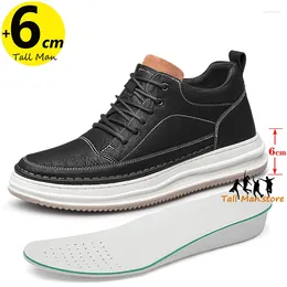 Casual Shoes Lift Sneakers Man Elevator Height Increase For Men Insole 6cm Sports Leisure
