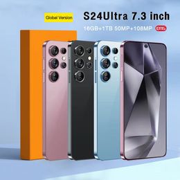 7.3-inch 7.3D S24ULTRA S24 Ultra S23Ultra S23 1T 5G Android smartphone Touch Screen 16+1TB RAM 64GB 128GB 256GB ROM HD screen Smart Wake Gravity sensor 50MP+1O8MP