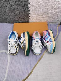 kids Sneakers Color splicing design baby shoes Size 26-35 Box protection girls Casual board shoes boys shoes 24April