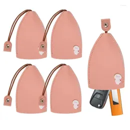 Storage Bags Pull Out Key Case 5PCS Car With PU Leather Cute Large-Capacity Keychain Holder Hook For