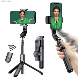 Selfie Monopods Gimbal Stabiliser with Selfie Stick for iPhonePortable Handheld Gimble with Tripod Remote Y240418