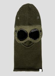 Goggle Balaclava Extra Fine Merino Wool Beanie Knit Hat Men Cap Outdoor Windbreak Hood Retains Heat Skull Caps Black Army Green4574452
