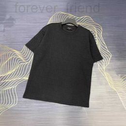 Men's T-Shirts designer summer new style F family trendy brand jacquard loose and comfortable 440 thread yarn pure cotton short sleeved T-shirt for men women UJMD