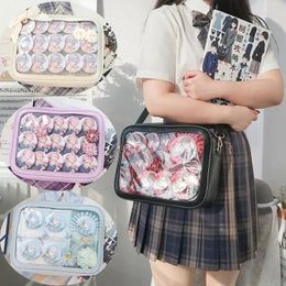 School Bags AJpanese High Girls Crossbody PU JK Handbags Transparent Itabag Women 2024 Ita Leather Shoulder Bag Bolso