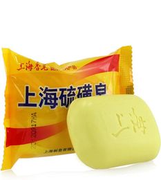 85g Shanghai Sulphur Soap 4 Skin Conditions Acne Psoriasis Seborrhea Eczema Anti Fungus Perfume Butter Bubble Bath Healthy Soaps9065455