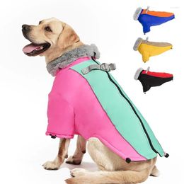 Dog Apparel Clothes Winter Warm Pet Cotton Windproof Coats Waterproof Jacket Adjustable Plush Collar Outdoor Walking