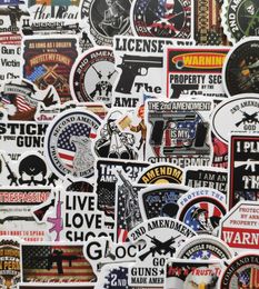 50PcsPack 2nd Amendment Logo Gun Rights Sticker Waterproof Stickers for Water Bottle Laptop Planner Scrapbook Phone Wardrob3683700