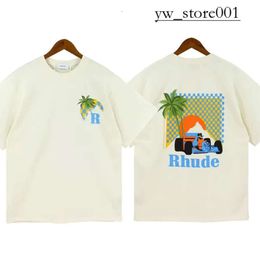 Rhude Hip Hop Streetwear Famous Designer Mens T Shirt Fashion Rhude Shirt High Quality Short Sleeve Graphic Printed Clothing Quick Dry Rhude Shirt Polo T Shirt 5446