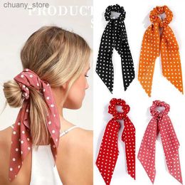 Hair Rubber Bands Hair Scarf Hair Scrunchies Chiffon Floral Scrunchie Hair Bands Ponytail Holder Scrunchy Ties Vintage Accessories for Women Girls Y240417
