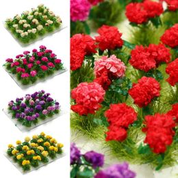 Decorative Figurines Micro Landscape DIY Accessories Fairy Garden Scene Model Sand Table Layout Static Grass Tufts Miniature Flower Cluster