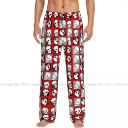 Men's Sleepwear Geometric Cool Skulls Halloween Mens Pyjamas Pyjamas Pants Lounge Sleep Bottoms