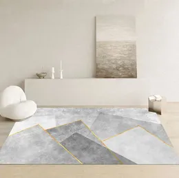 Carpets Nordic Style Geometric Printed Carpet Large Area Household Living Room Bedroom Floor Mat Bathroom Non Slip Entrance Door