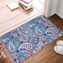 Bath Mats P-Paisley Mat Retro Bohemian Design Bathroom For Shower Home Entrance Soft Waterproof Foot Non-slip Toilet