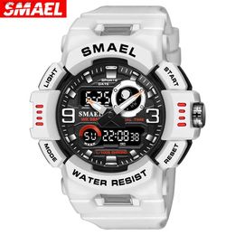 Other Watches SMAEL Sport Watch for Men LED Light Alarm Digital Clock Dual Time Display Auto Date Backlight Youth Quartz Wristwatches MaleL2404
