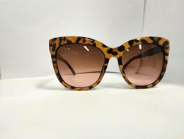 Full frame bright nickel metal bright black transfer paper with tiger pattern cat eye sunglasses womens sunglasses women oversized2560747