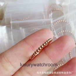 High End jewelry rings for vancleff womens quality V-gold plated material bead single ring with sense of luxury and fashion ring Original 1:1 With Real Logo