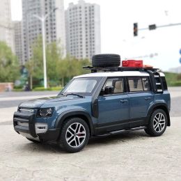 Cars Diecast Model car 1/24 Rover Defender Alloy Car Model Diecast Metal Toy Offroad Vehicles Car Model Simulation Collection Kids Gif