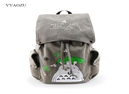 Totoro Canvas Backpack Travel Schoolbag Sword Art Online Attack on Titan Large Rucksack Shoulder School Bag Mochila Escolar 2103234589187