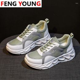 Fitness Shoes 2024 Women Fashion Old Dad 7cm Casual Woman Green Chunky Sneakers Platform Designers Silver Running Trainers