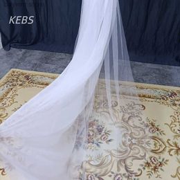 Wedding Hair Jewelry White bridal veil cathedral long 2-tier wedding veil with comb Ivory bridal accessories