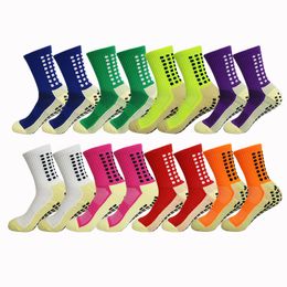 1 pair of men's and women's sports soccer socks silicone non-slip grip soccer socks